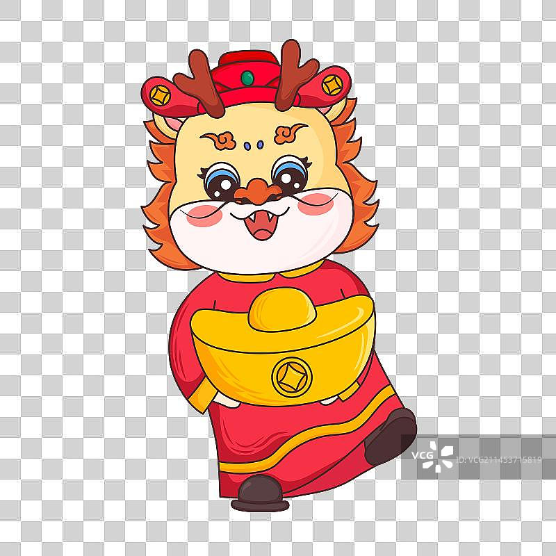 龙年春节生肖龙插画图片素材