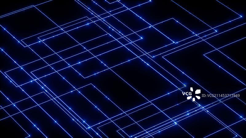 点线组成的网络科技图图片素材