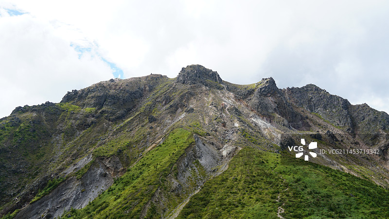 日本长野上高地烧岳登山图片素材