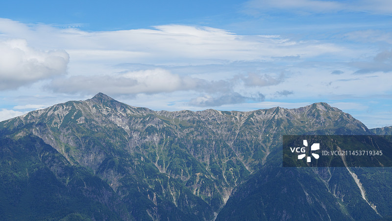 日本长野上高地烧岳登山图片素材