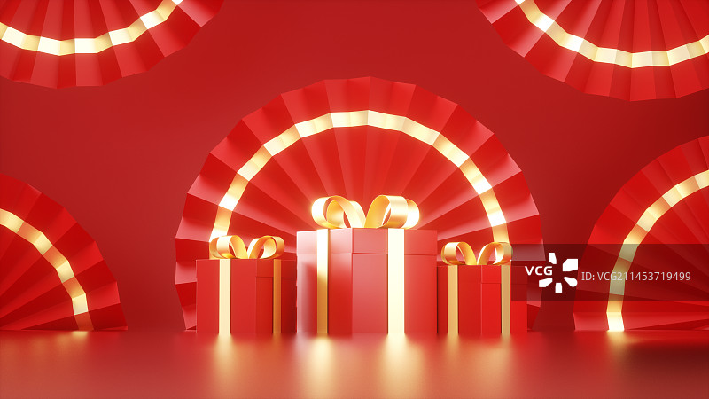 喜庆春节插画场景图片素材