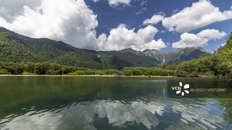 日本长野上高地大正池图片素材
