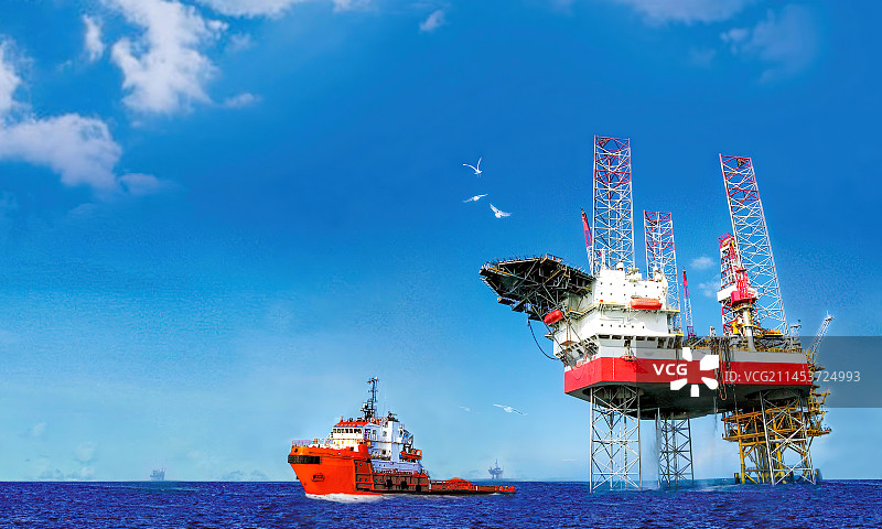 海洋石油941钻井船图片素材