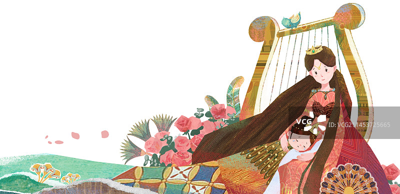 拼贴风格插图图片素材