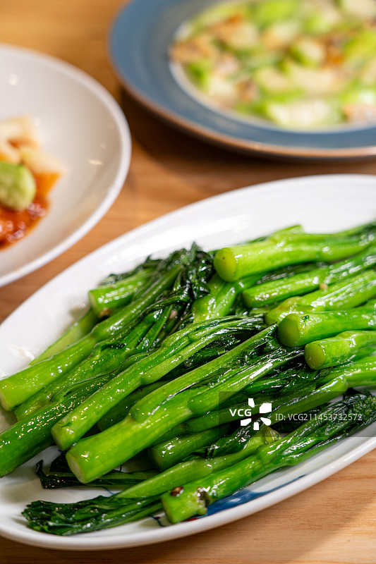 广东特色生炒菜心图片素材