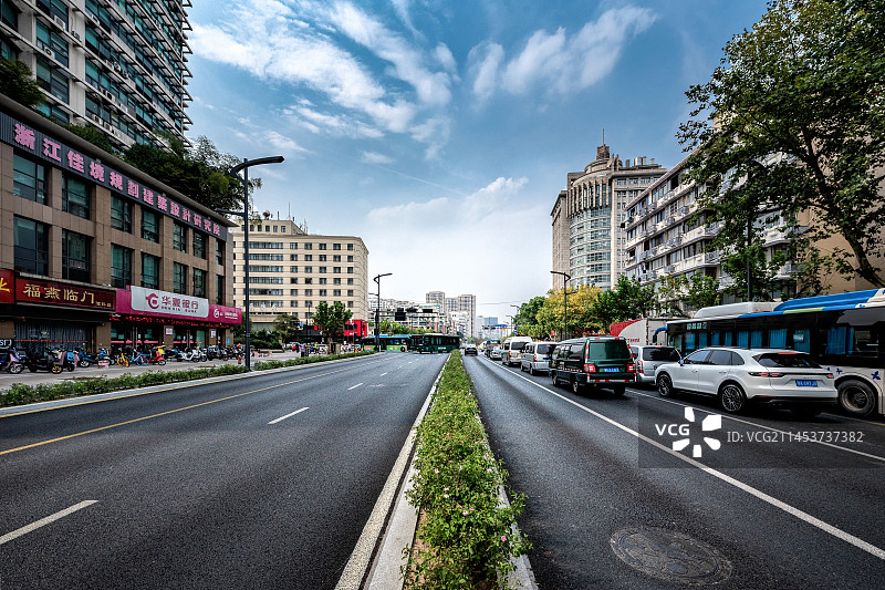 杭州 道路街景图片素材