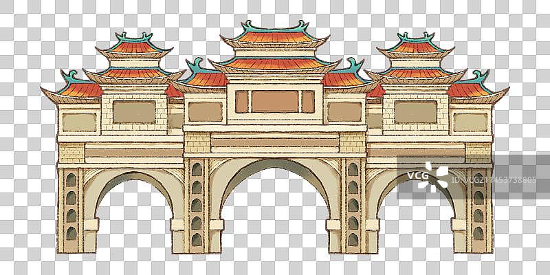 岭南顺德插画图片素材