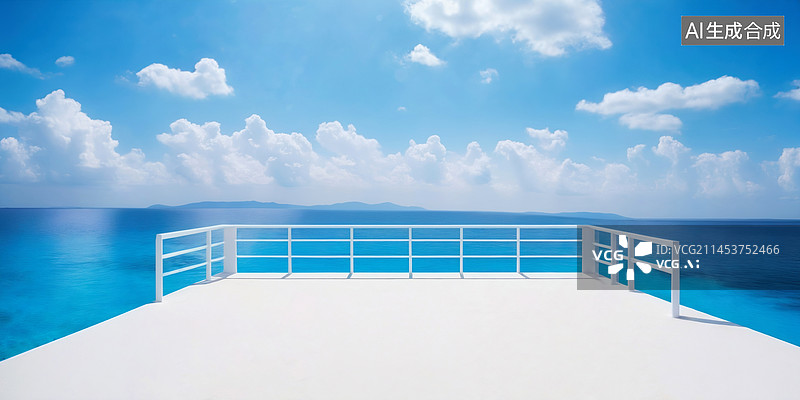 【AI数字艺术】碧海蓝天图片素材