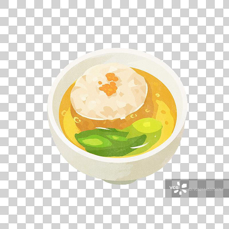 卡通江苏苏菜系清炖蟹粉狮子头图片素材