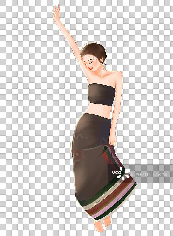 傣族女孩图片素材