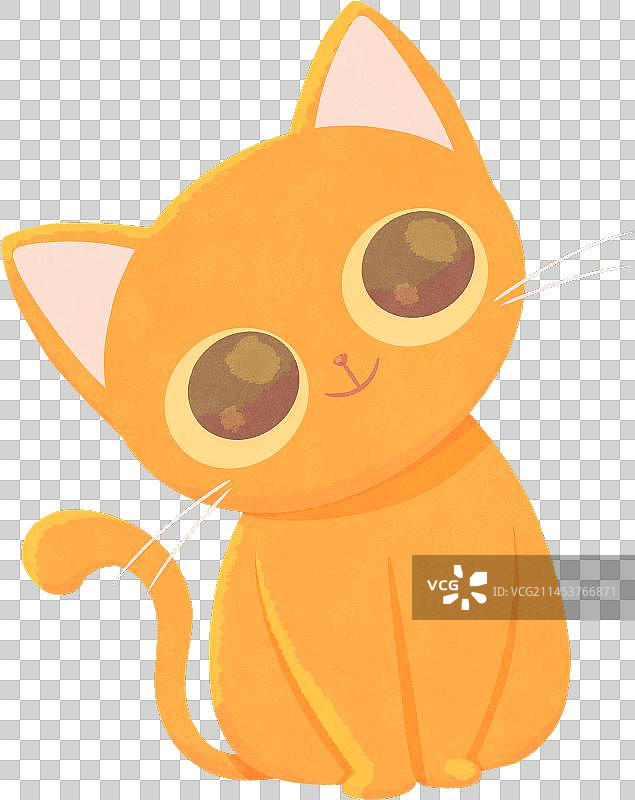 可爱歪头橘猫图片素材