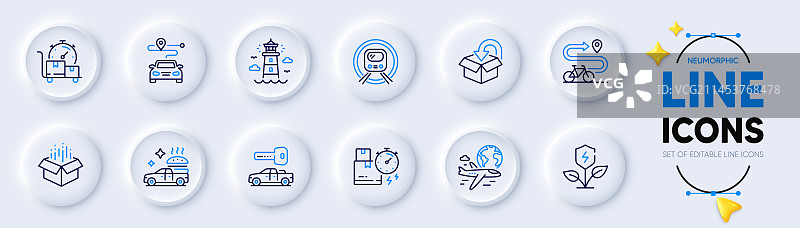 汽车钥匙、国际航班及返程套餐图片素材