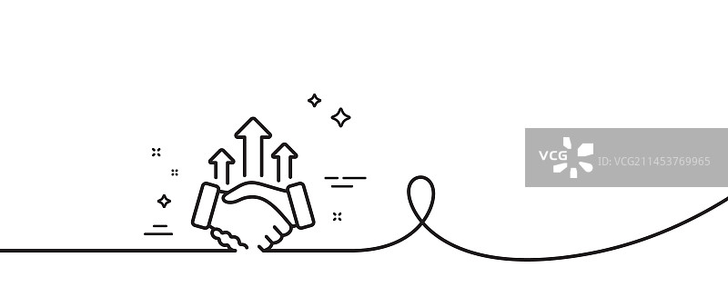 交易线条图标商业握手标志图片素材