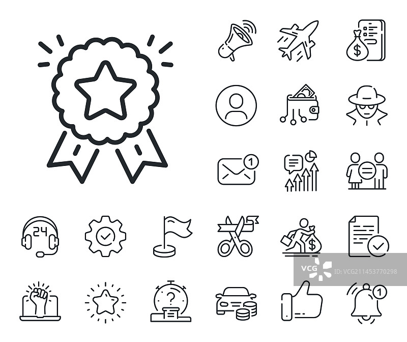 排名星线图标获奖者奖牌最佳标志图片素材