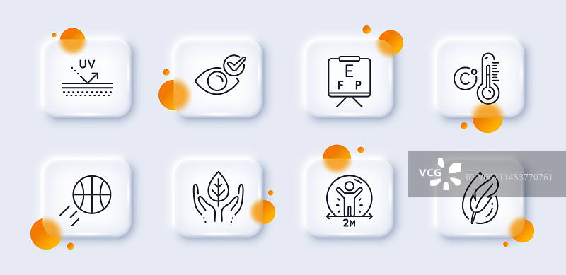 视觉板紫外线防护和篮球线图片素材