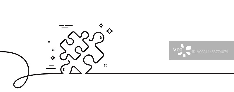 拼图块线条图标拼图游戏挑战图片素材