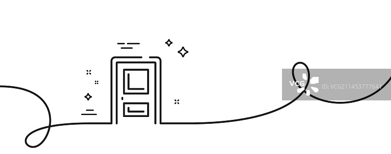 入口线条图标连续门牌图片素材