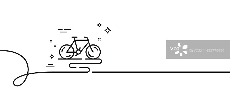 自行车路线标志连续线条图标图片素材