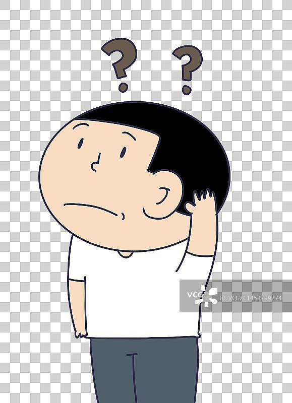 元素：疑问问题的半身像人物图片素材