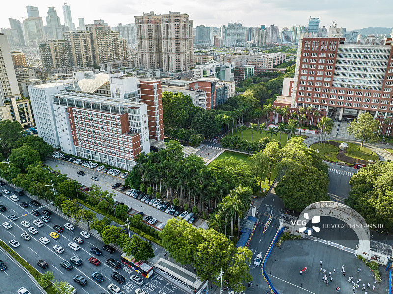 2023.7.102023.7.8航拍广州暨南大学、黄埔大道、马场图片素材