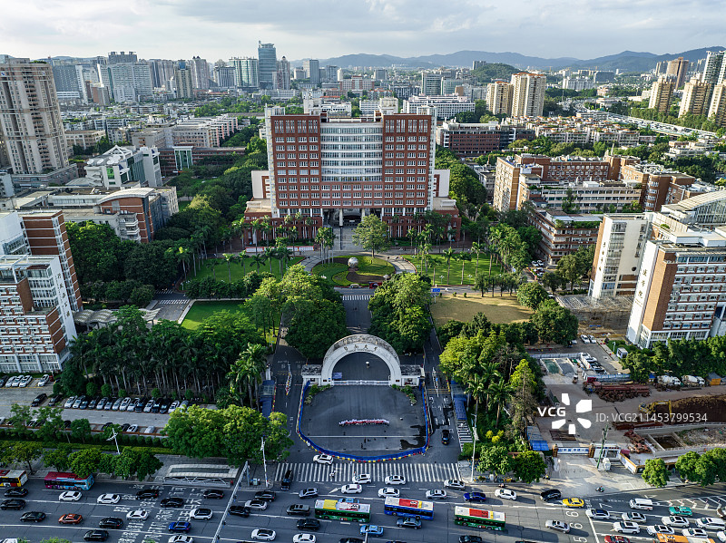 2023.7.102023.7.8航拍广州暨南大学、黄埔大道、马场图片素材