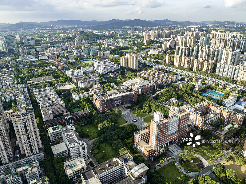 2023.7.102023.7.8航拍广州暨南大学、黄埔大道、马场图片素材