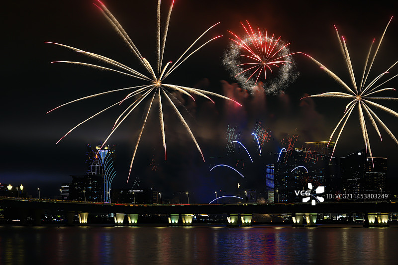 澳门国际烟花节图片素材