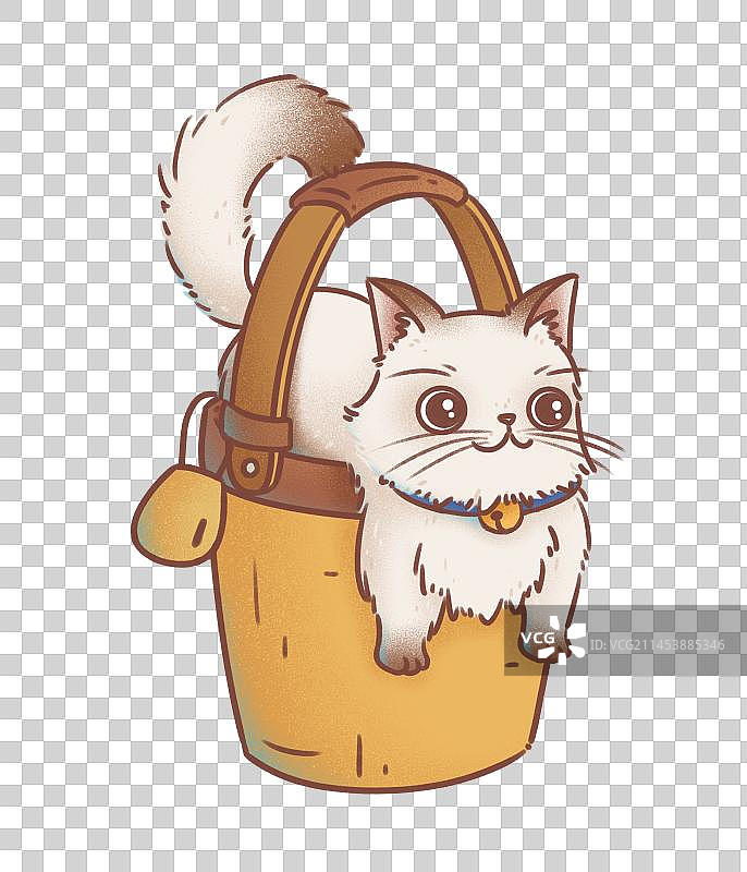 篮子里的猫图片素材