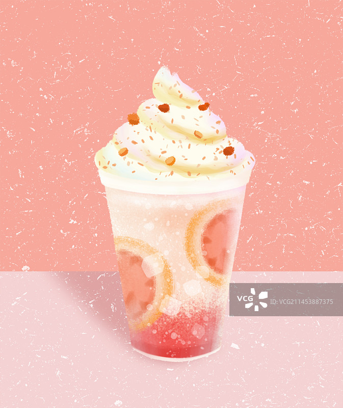 西柚奶盖图片素材