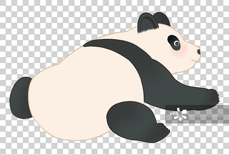 国潮风熊猫插画元素图片素材