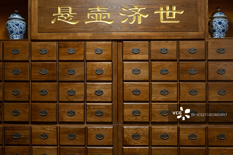 中药材中草药药柜柜子图片素材