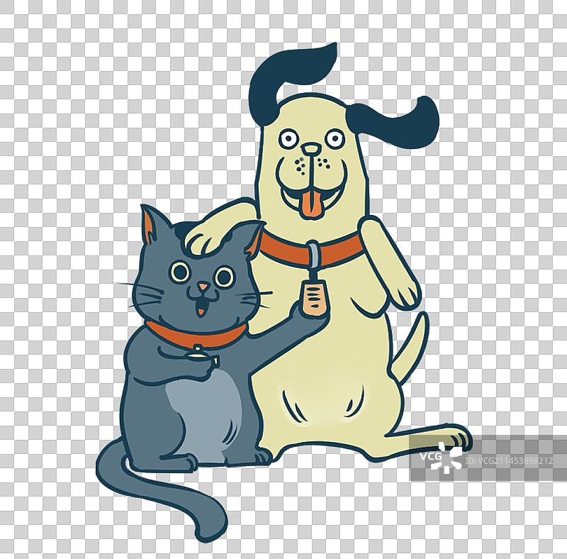 猫狗互动6图片素材