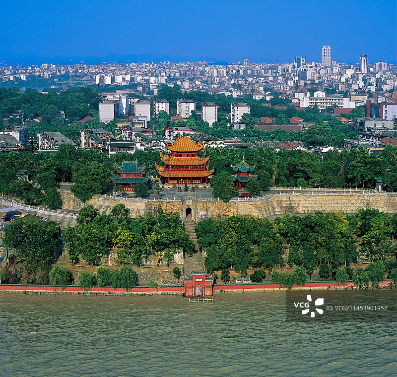 岳阳楼航拍图图片素材