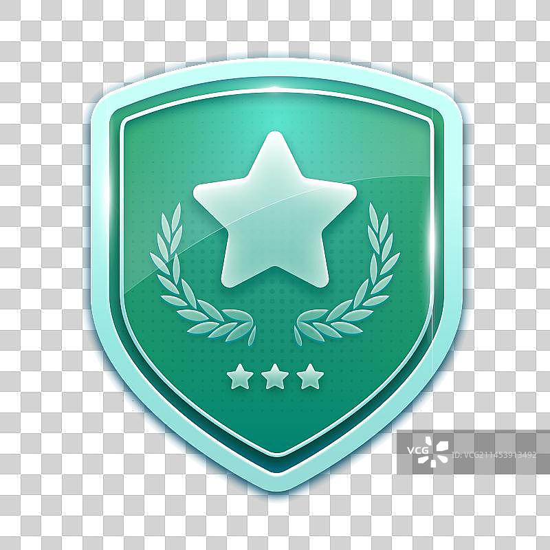 绿色科技感盾牌图片素材