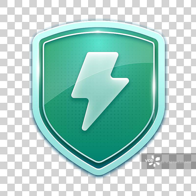 绿色科技感盾牌图片素材