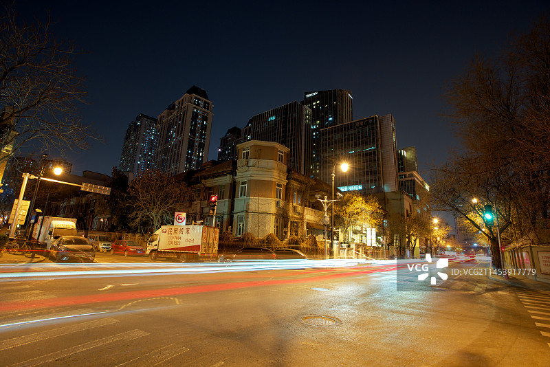 天津五大道夜景图片素材