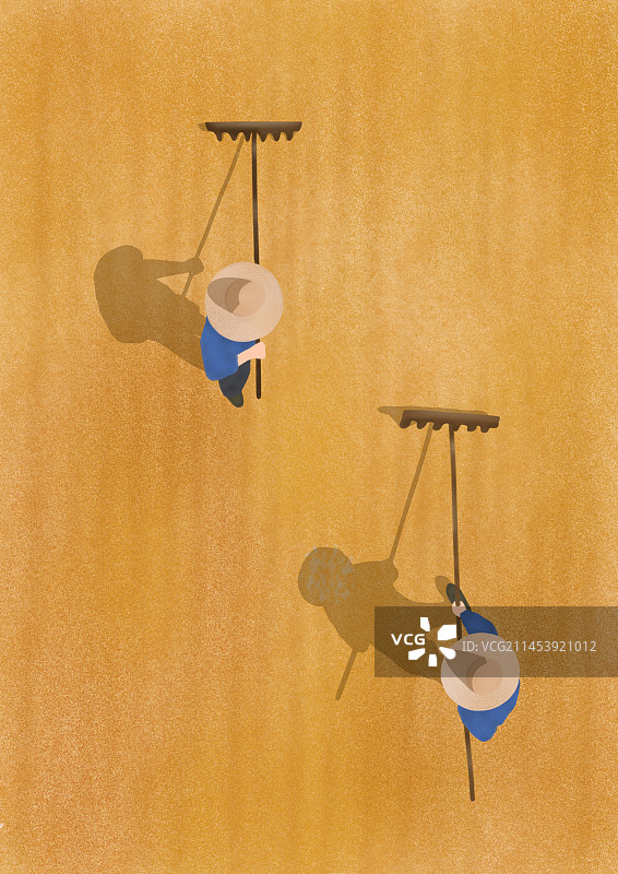 秋天农民丰收插画图片素材