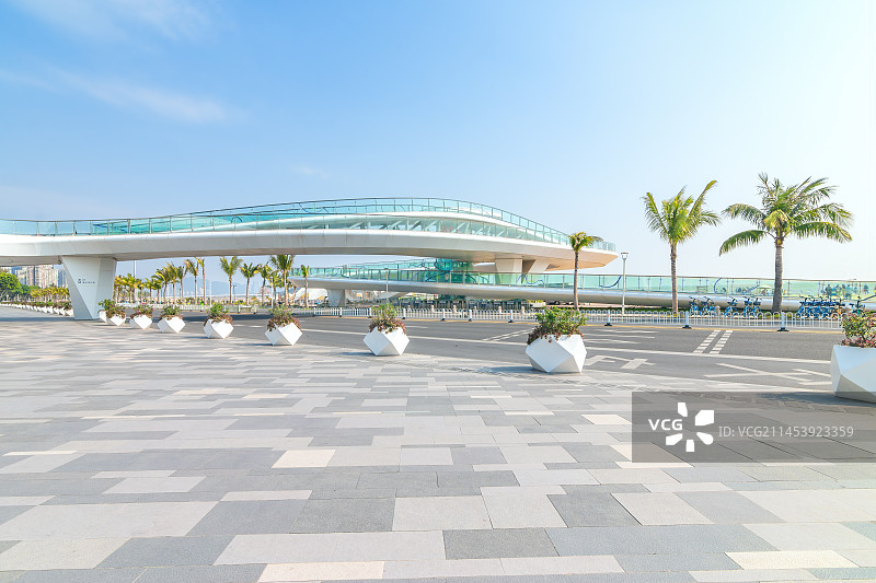珠海香炉湾城市阳台天桥图片素材