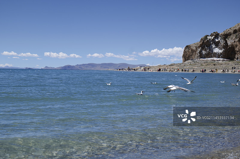 纳木错 扎西岛图片素材