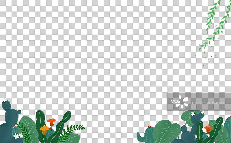 植物与树枝背景小清新免抠元素图片素材