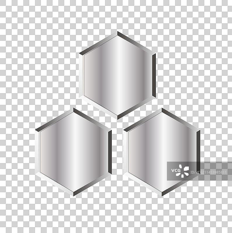 金属银色徽章图章icon元素图片素材