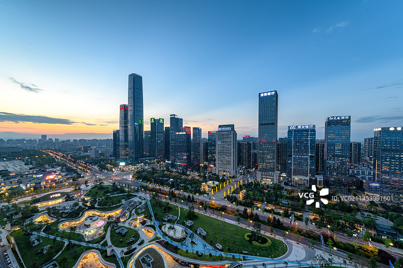 贵阳金融城夜景图片素材
