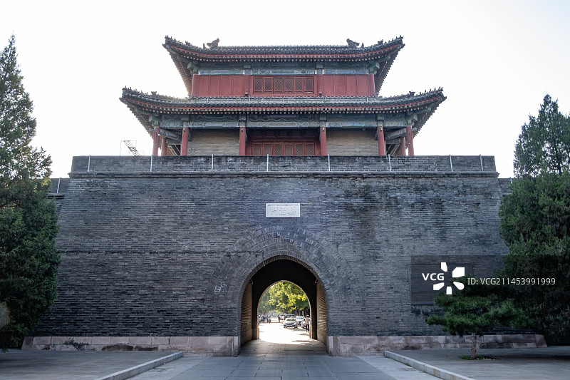 北京宛平城古代建筑城门图片素材