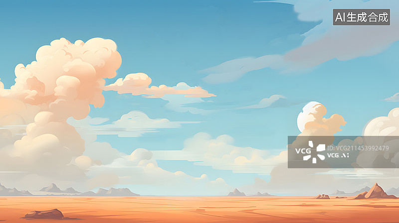 【AI数字艺术】AIGC:户外风景 天空 沙漠 地形 云层图片素材