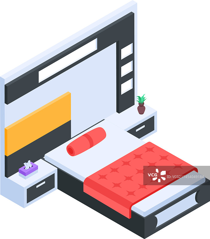 房间家具2.5D图标图片素材
