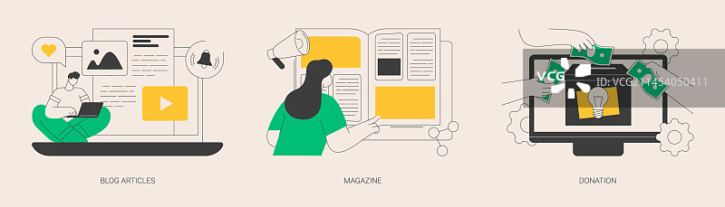 网站选项卡抽象概念图片素材