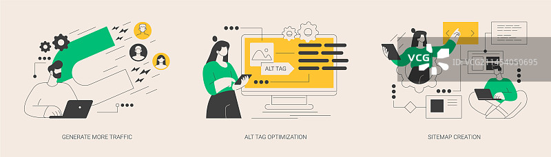 SEO在线服务抽象概念图片素材