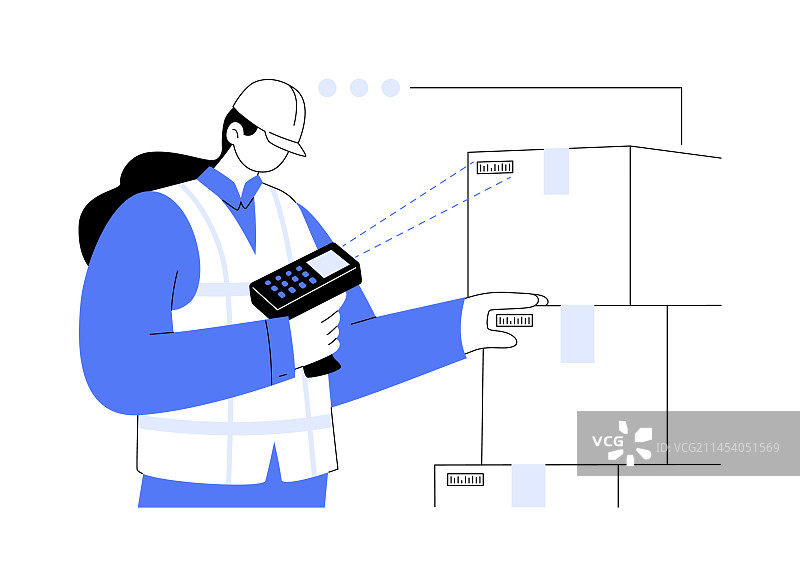 条形码扫描器抽象概念图片素材