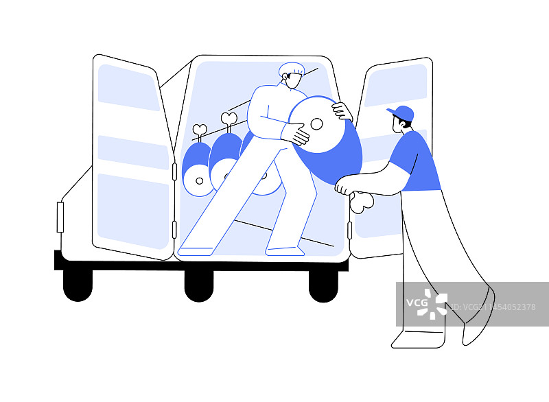 运输肉类的冷藏车图片素材