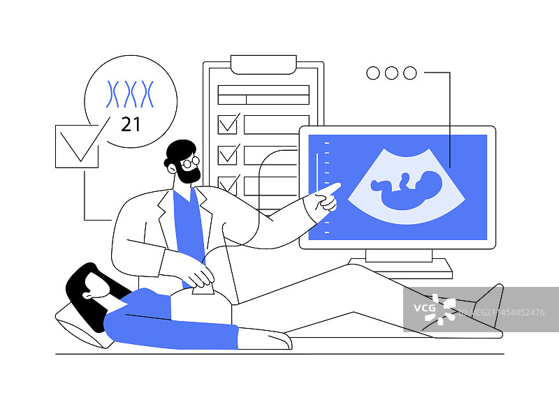 唐氏综合征筛查抽象概念图片素材